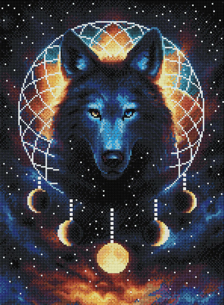 Diamond Art Club - Wolf authentic Shaman