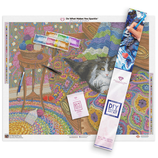 Diamond Art Club Abstract Cat Diamond Painting Kit