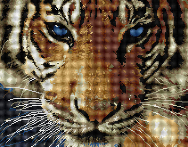 Tigre tra i fiori Diamond Painting 