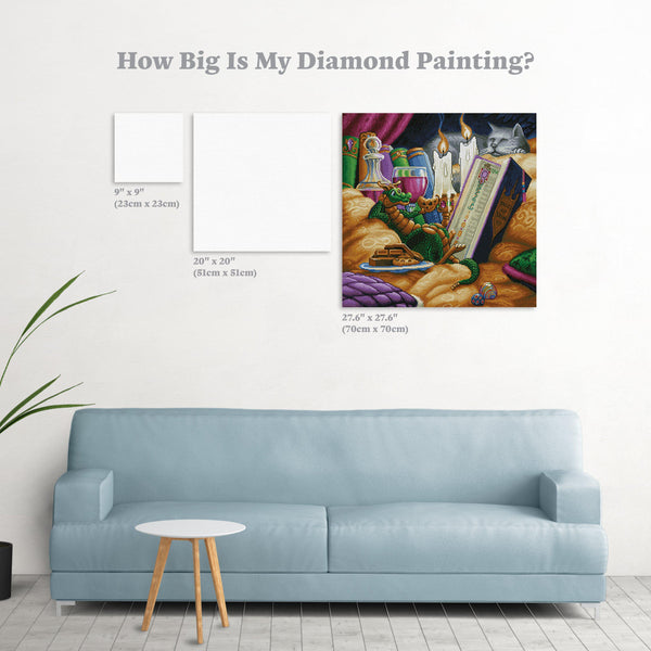 Candle Holder And Books Diamond Painting 