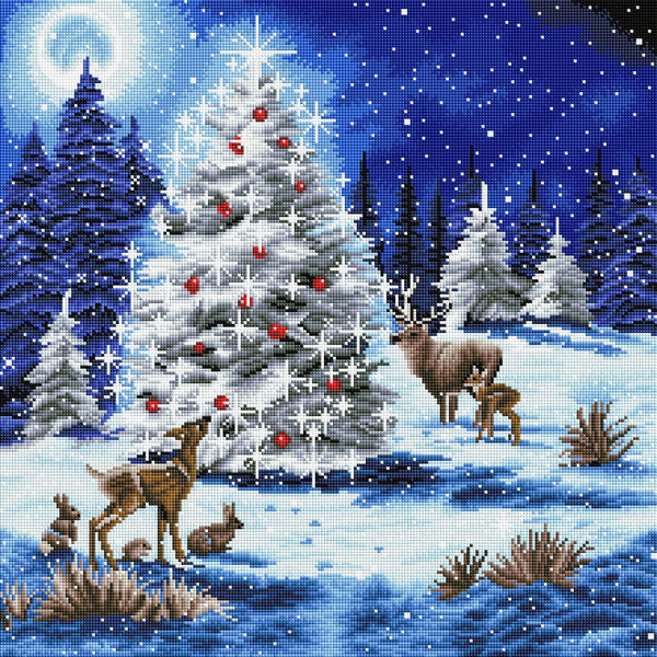 Big Tree with Deer – Diamond Art Club