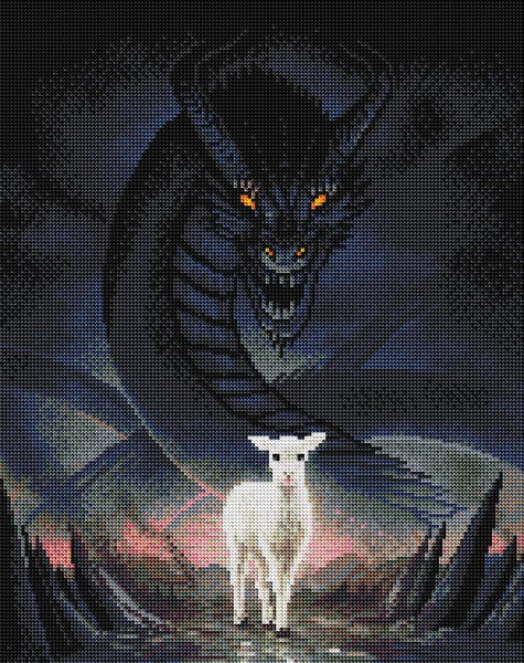 Dragons of Darkness and Light Premium Diamond Painting Kit