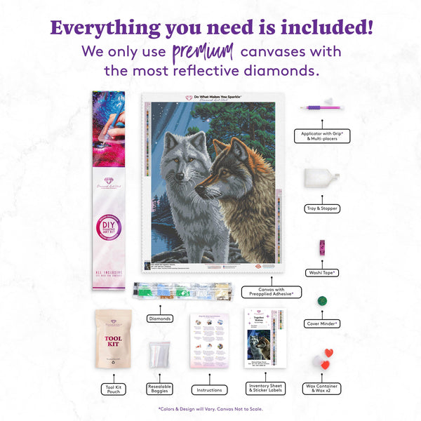 Colorful Wolf - Diamond Painting Kit