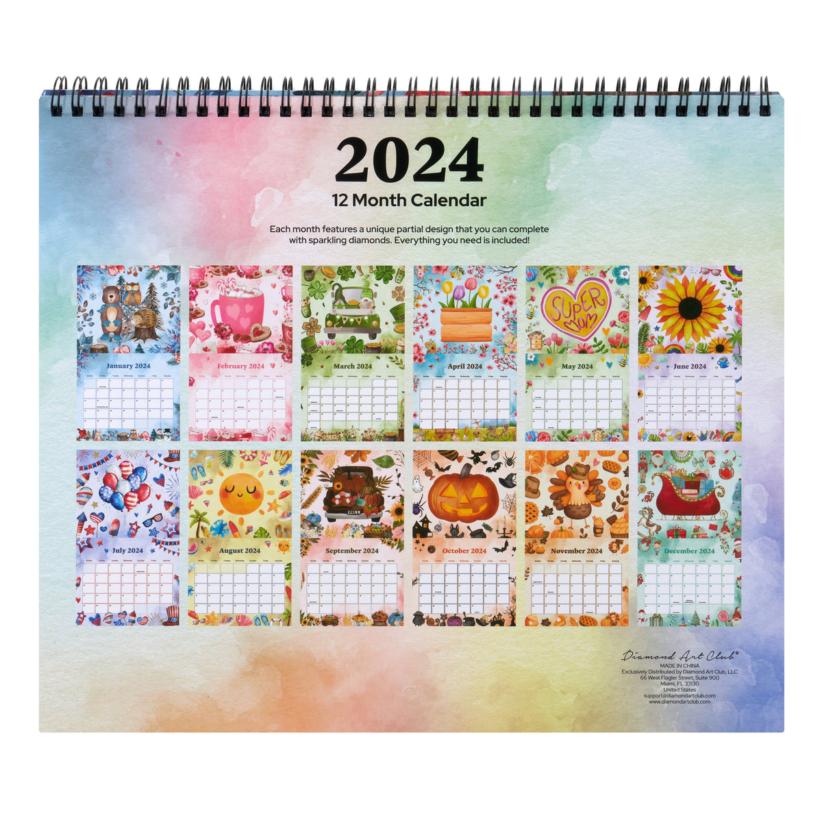 Diamond Painting 2024 Calendar