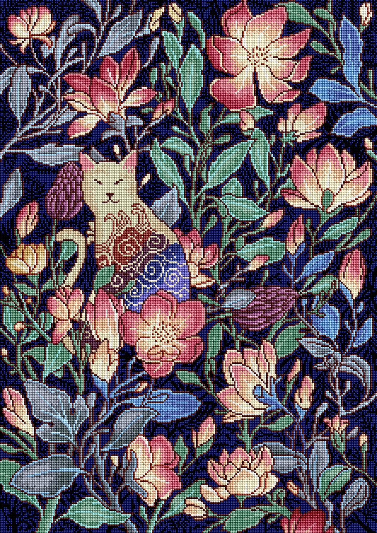 Cat and Magnolia