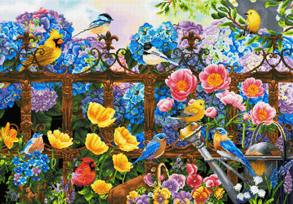 Hydrangea Garden Birds