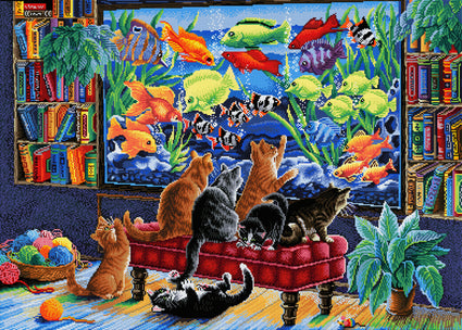 Kittens and Fish Tank