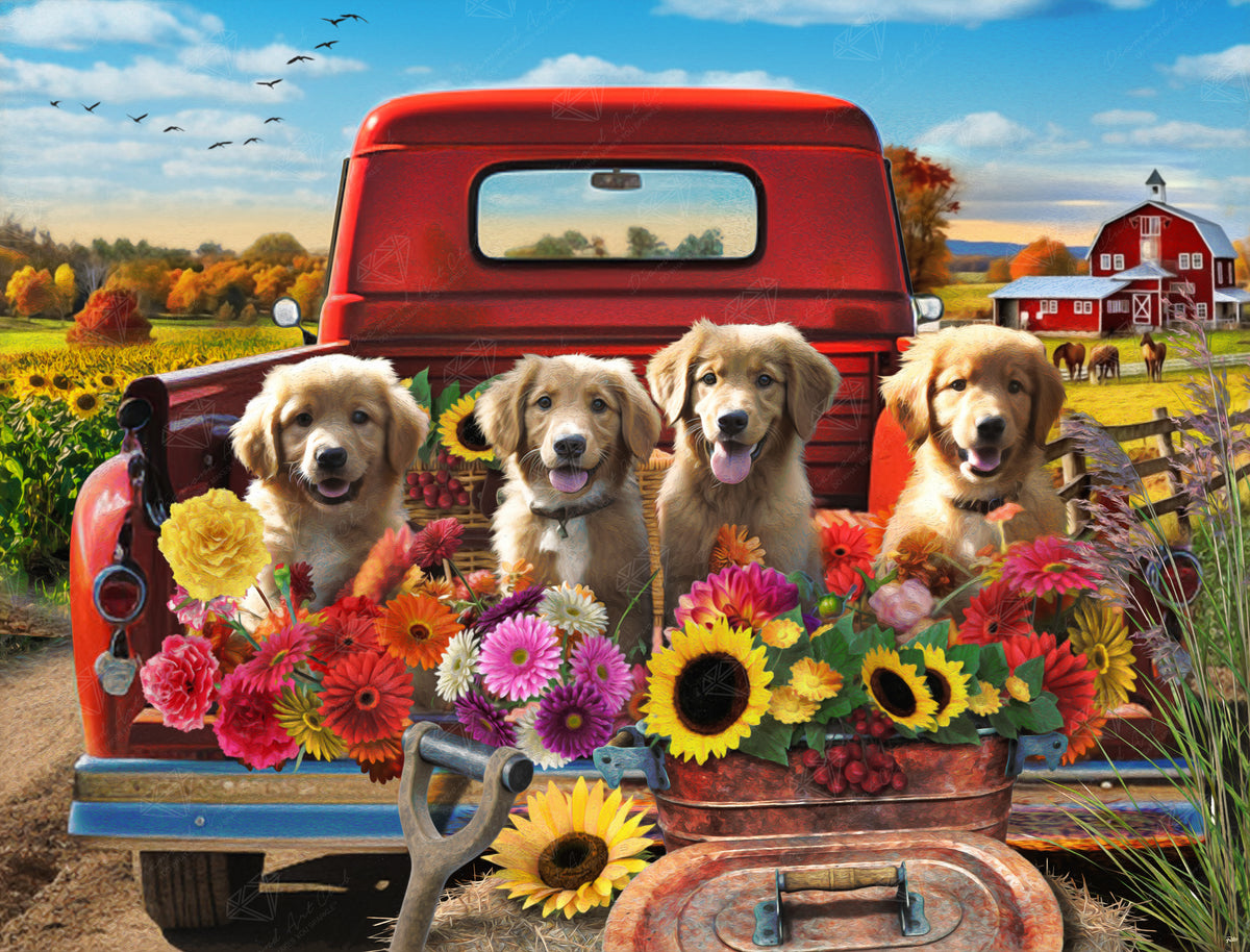 Puppies & Flowers