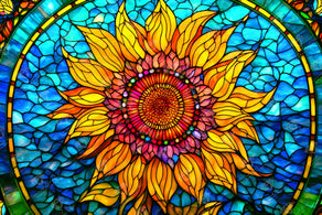 Stained Glass Sunflower