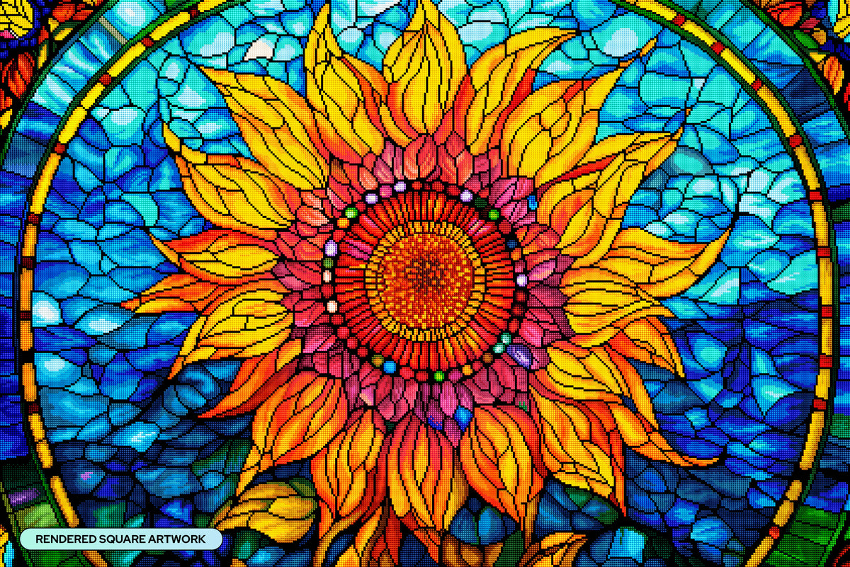 Stained Glass Sunflower