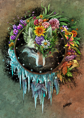 Wolf Seasons Dreamcatcher