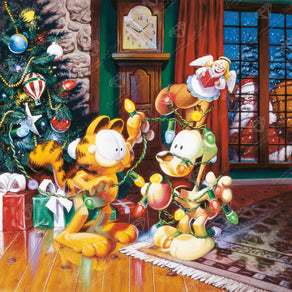 Diamond Painting A Garfield™ Christmas 27.6" x 27.6″ (70cm x 70cm) / Square with 59 Colors including 4 ABs / 76,729