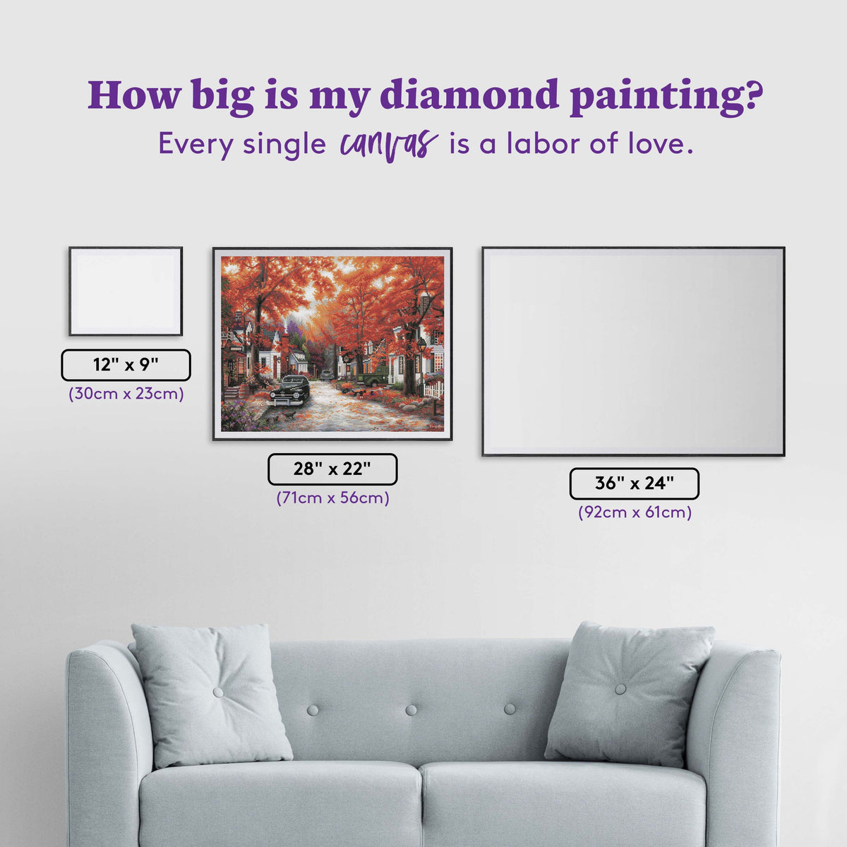 Diamond Painting A Moment on Memory Lane 28" x 22″ (71cm x 56cm) / Round With 42 Colors Including 1 AB / 49,899