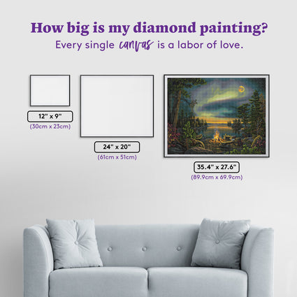 Diamond Painting A Night to Remember 35.4" x 27.6" (89.9cm x 69.9cm) / Square With 53 Colors Including 2 ABs and 2 Fairy Dust Diamonds / 101,441