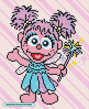 Diamond Painting Abby Cadabby™ 9" x 11" (22.7cm x 27.7cm) / Round with 14 Colors including 3 AB Diamonds and 1 Glow in the Dark Diamonds and 1 Fairy Dust Diamonds / 8,019