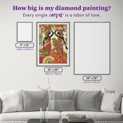 Diamond Painting African Glamour 22" x 30″ (56cm x 76cm) / Round with 33 Colors including 2 ABs / 53,460