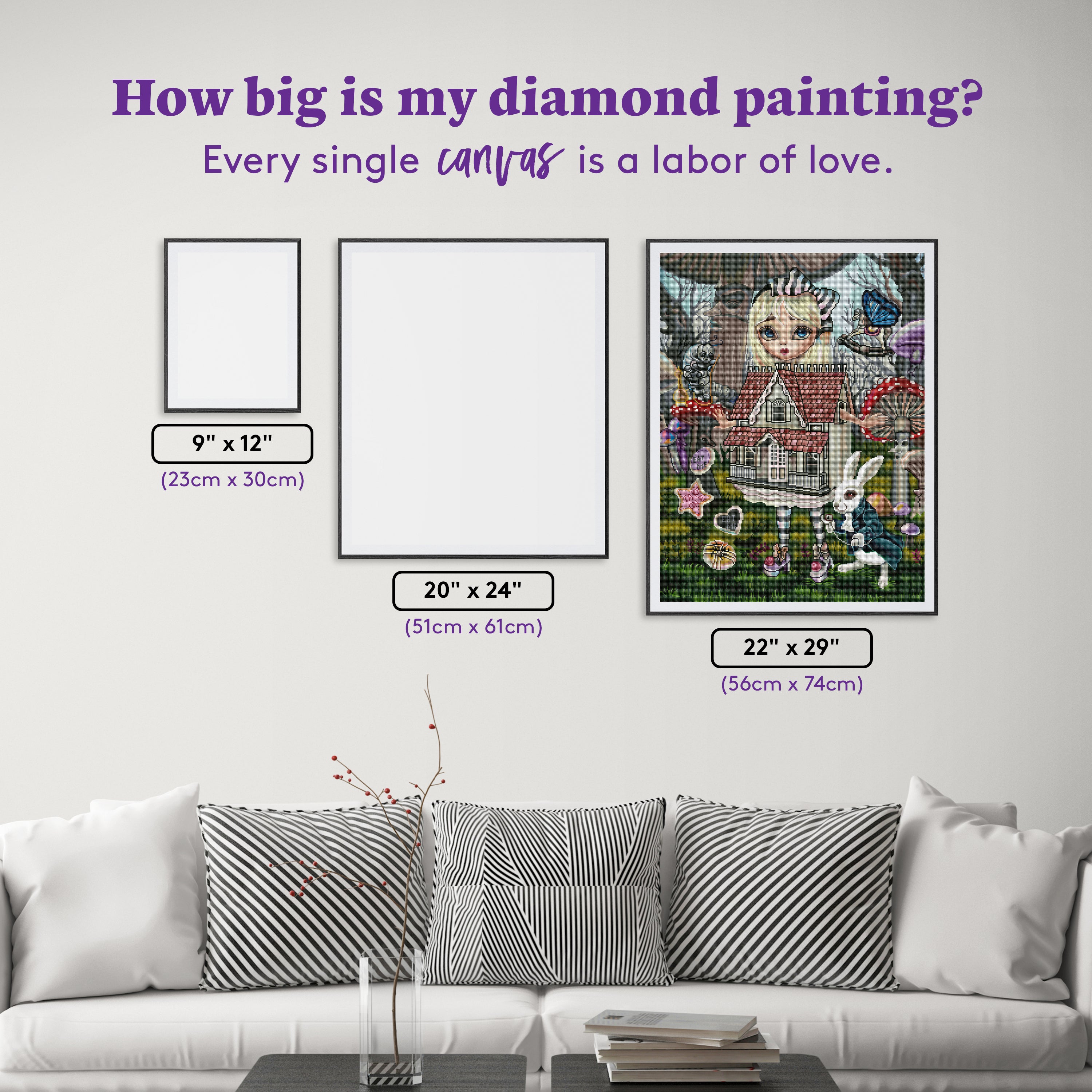 Alice in the White Rabbit online House (completed) diamond painting