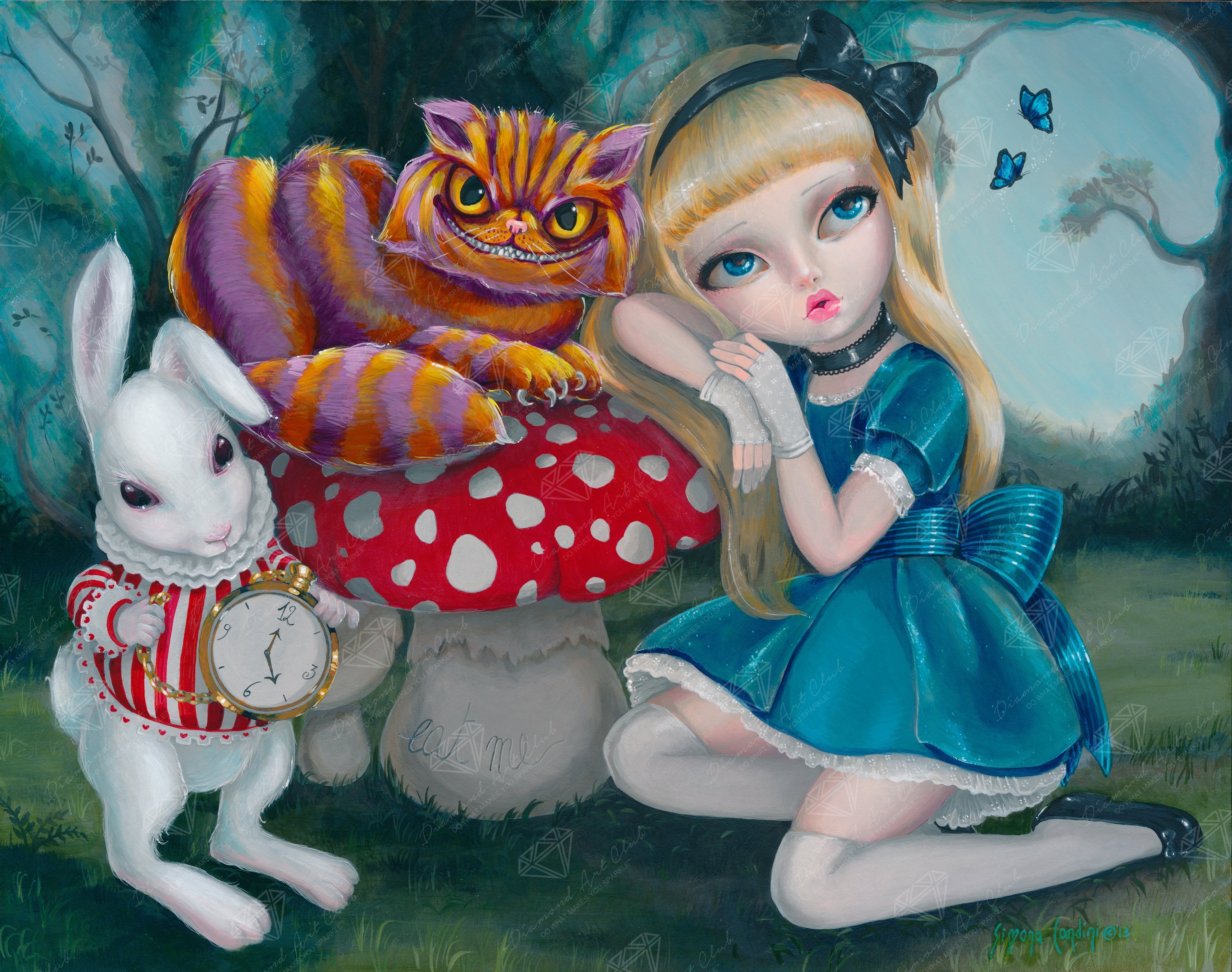 Diamond Art deals Club Alice in Wonderland by Jojoes Art Diamond Painting NIB