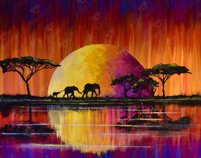 Diamond Painting An Evening Stroll 28" x 22" (71cm x 56cm) / Round with 44 Colors including 4 ABs / 50,347