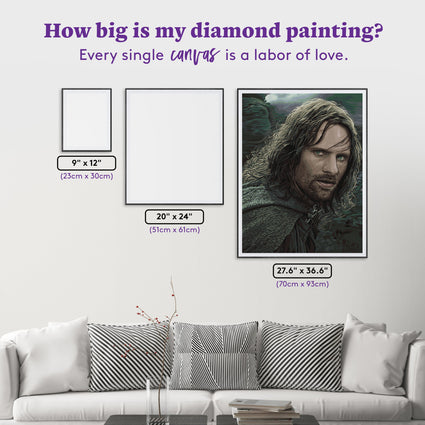 Diamond Painting Aragorn 27.6" x 36.6" (70cm x 93cm) / Square with 39 Colors / 104,813