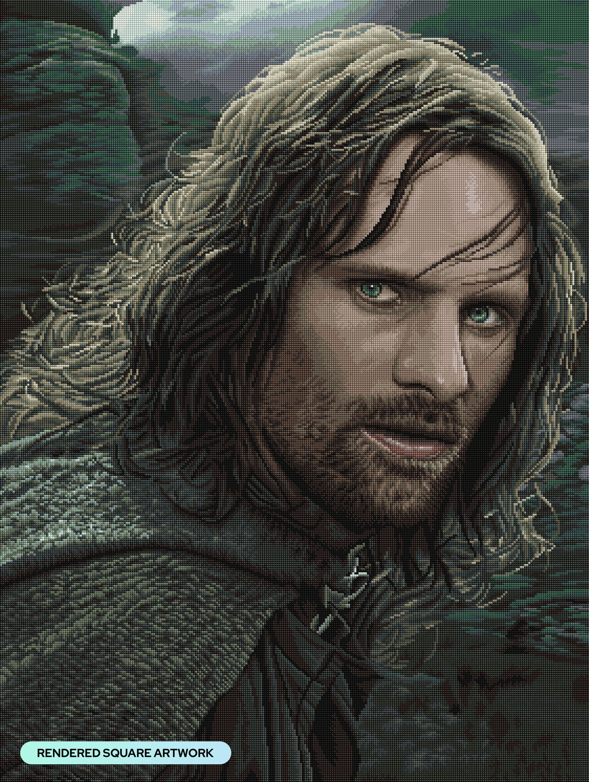 Diamond Painting Aragorn 27.6" x 36.6" (70cm x 93cm) / Square with 39 Colors / 104,813