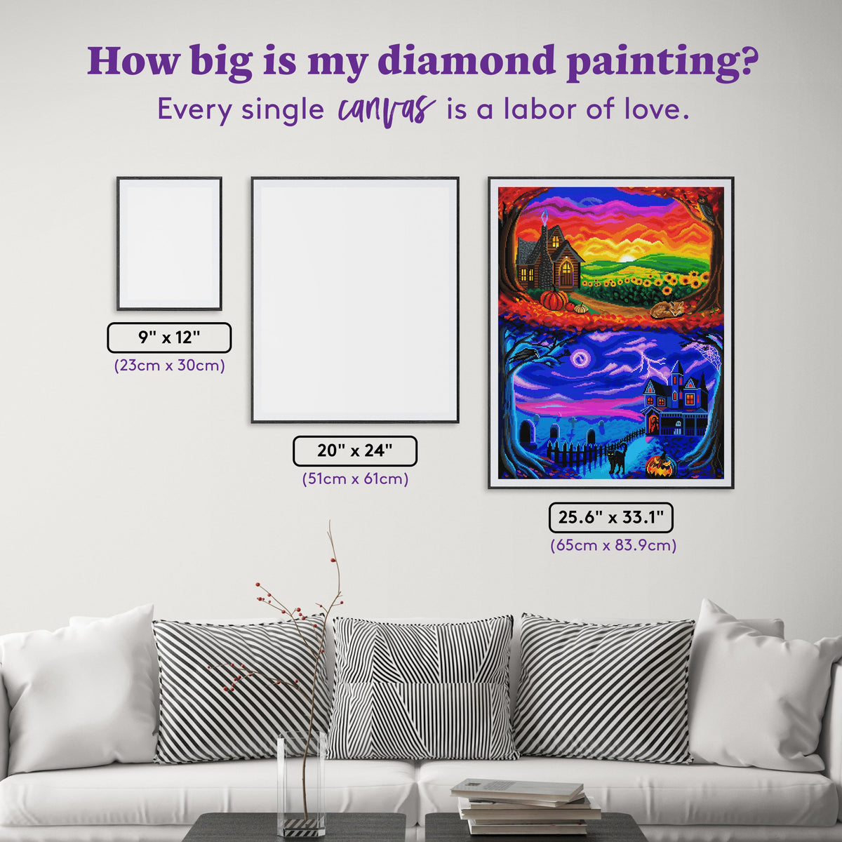 Diamond Painting Autumn Admiration 25.6" x 33.1" (65cm x 83.9cm) / Square with 66 Colors including 3 ABs and 2 Fairy Dust Diamonds / 87,957