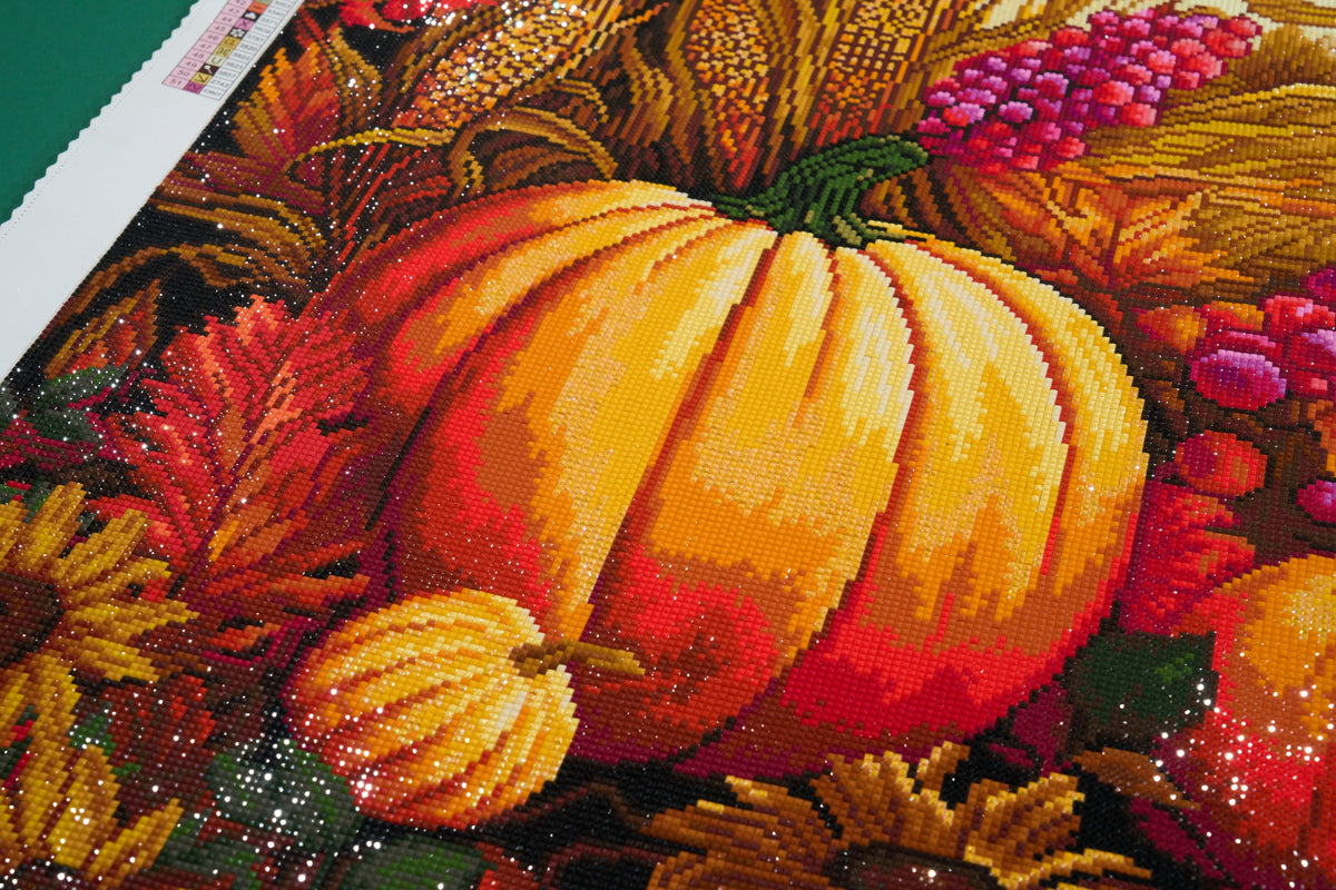 Diamond Painting Autumn Colors 36.6" x 27.6" (93cm x 70cm) / Square with 51 Colors including 2 ABs and 2 Fairy Dust Diamonds / 104,813