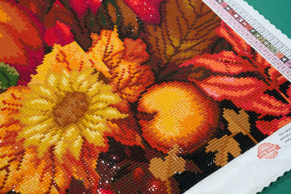 Diamond Painting Autumn Colors 36.6" x 27.6" (93cm x 70cm) / Square with 51 Colors including 2 ABs and 2 Fairy Dust Diamonds / 104,813