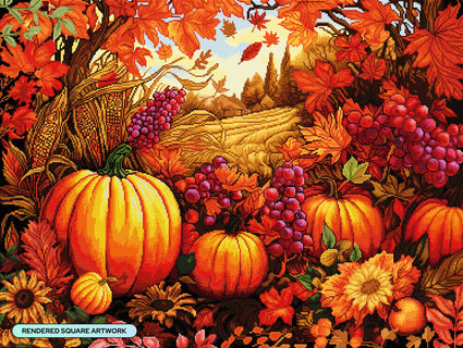 Diamond Painting Autumn Colors 36.6" x 27.6" (93cm x 70cm) / Square with 51 Colors including 2 ABs and 2 Fairy Dust Diamonds / 104,813