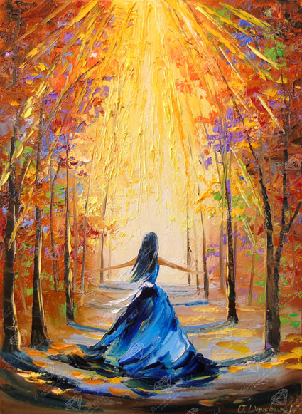 Diamond Painting Autumn Walk 22" x 30″ (56cm x 76cm) / Round with 48 Colors including 2 ABs / 54,126