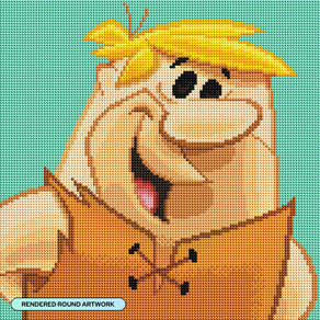 Diamond Painting Barney Rubble 13" x 13" (32.8cm x 32.8cm) / Round With 23 Colors including 1 AB Diamonds and 1 Fairy Dust Diamonds / 13689