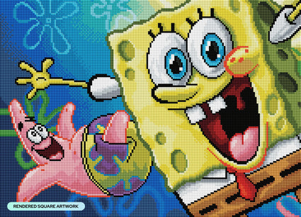 SpongeBob Squarepants And His Friend - Cartoons 5D Diamond Painting -  DiamondByNumbers - Diamond Painting art