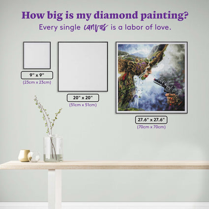 Diamond Painting Betrayal 27.6" x 27.6″ (70cm x 70cm) / Square with 60 Colors including 2 ABs / 76,728