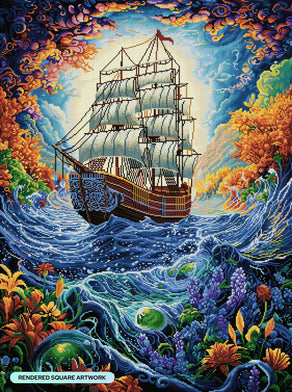 Diamond Painting Bountiful Voyage 27.6" x 37" (70cm x 94cm) / Square with 66 Colors including 2 ABs and 3 Fairy Dust Diamonds / 105,937