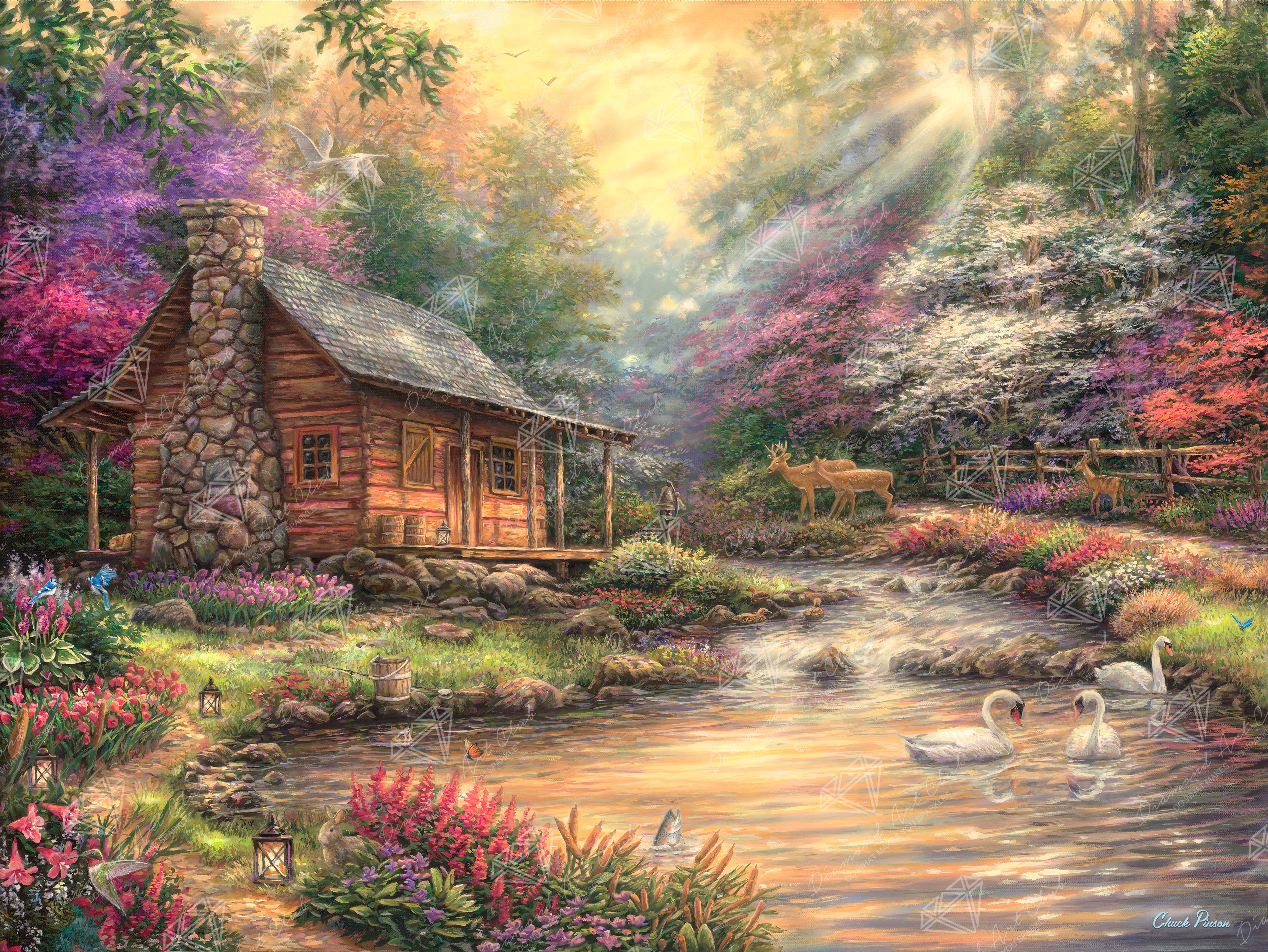 Diamond Art Club Brookside Retreat diamond popular painting kit