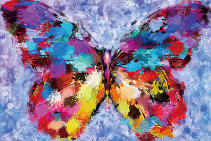 Diamond Painting Butterfly of Paradise 33" x 22″ (84cm x 56cm) / Square with 55 Colors including 3 ABs / 73,703