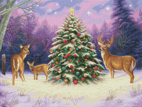 Diamond Painting Christmas Deer 29" x 22" (74cm x 56cm) / Square With 53 Colors Including 4 ABs / 64,532