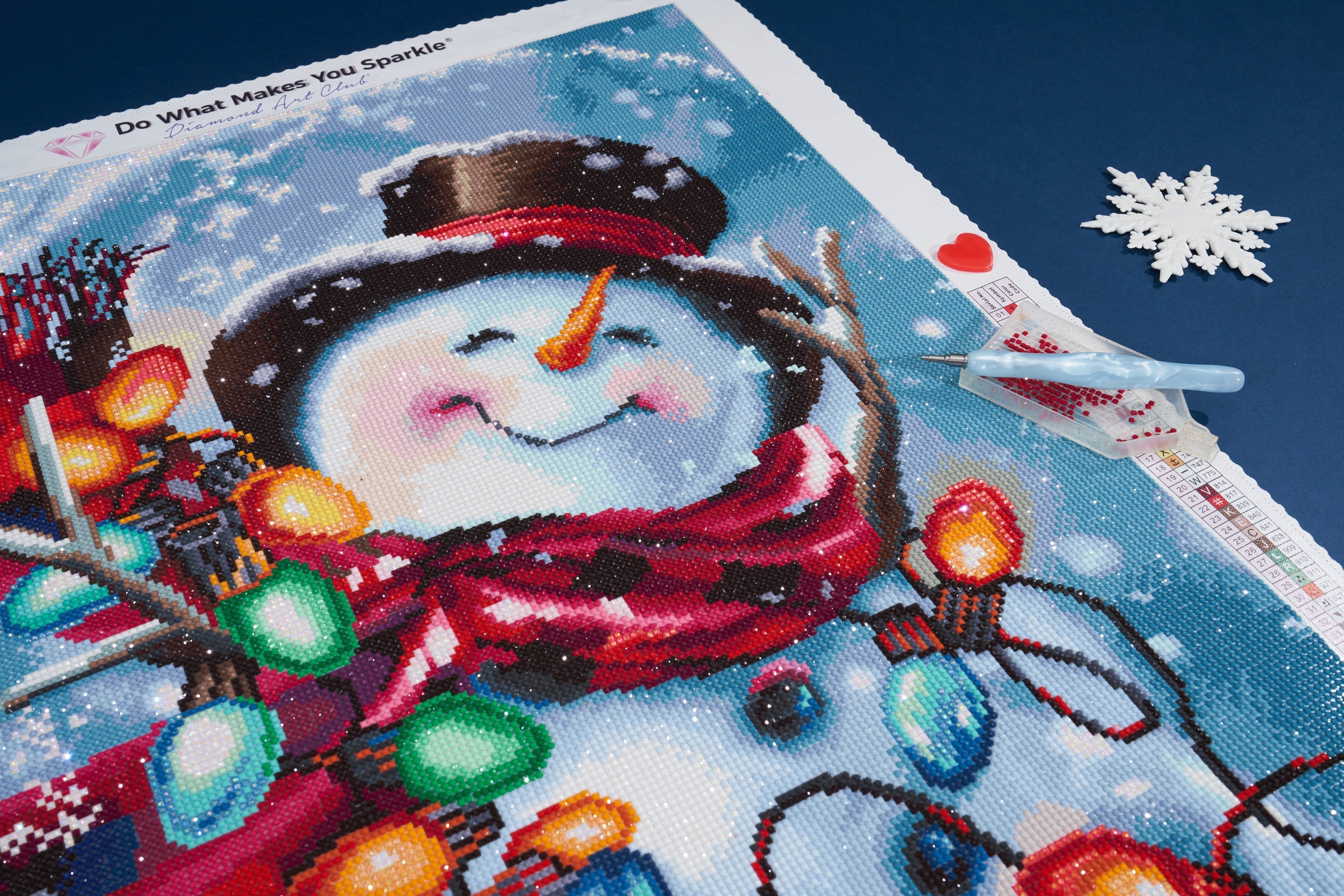 Christmas Diamond Art Painting Kits for Adults, Full Drill Snowman Diamond  Dots