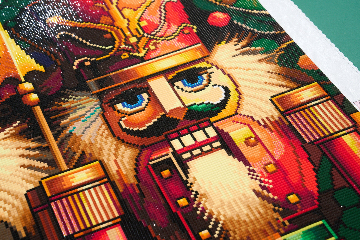 Diamond Painting Christmas Nutcrackers 22" x 33" (55.8cm x 83.6cm) / Square with 71 Colors including 2 ABs and 3 Fairy Dust Diamonds / 75,264