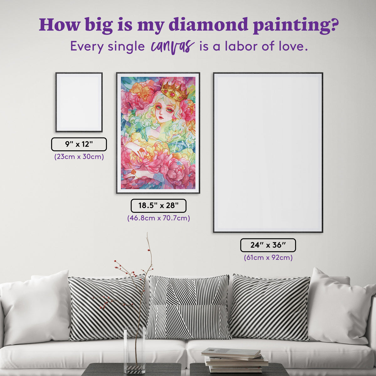 Diamond Painting Chroma 18.5" x 28" (46.8cm x 70.7cm) / Square with 70 Colors including 1 Electro Diamond and 1 Iridescent Diamond and 4 Fairy Dust Diamonds / 53,392