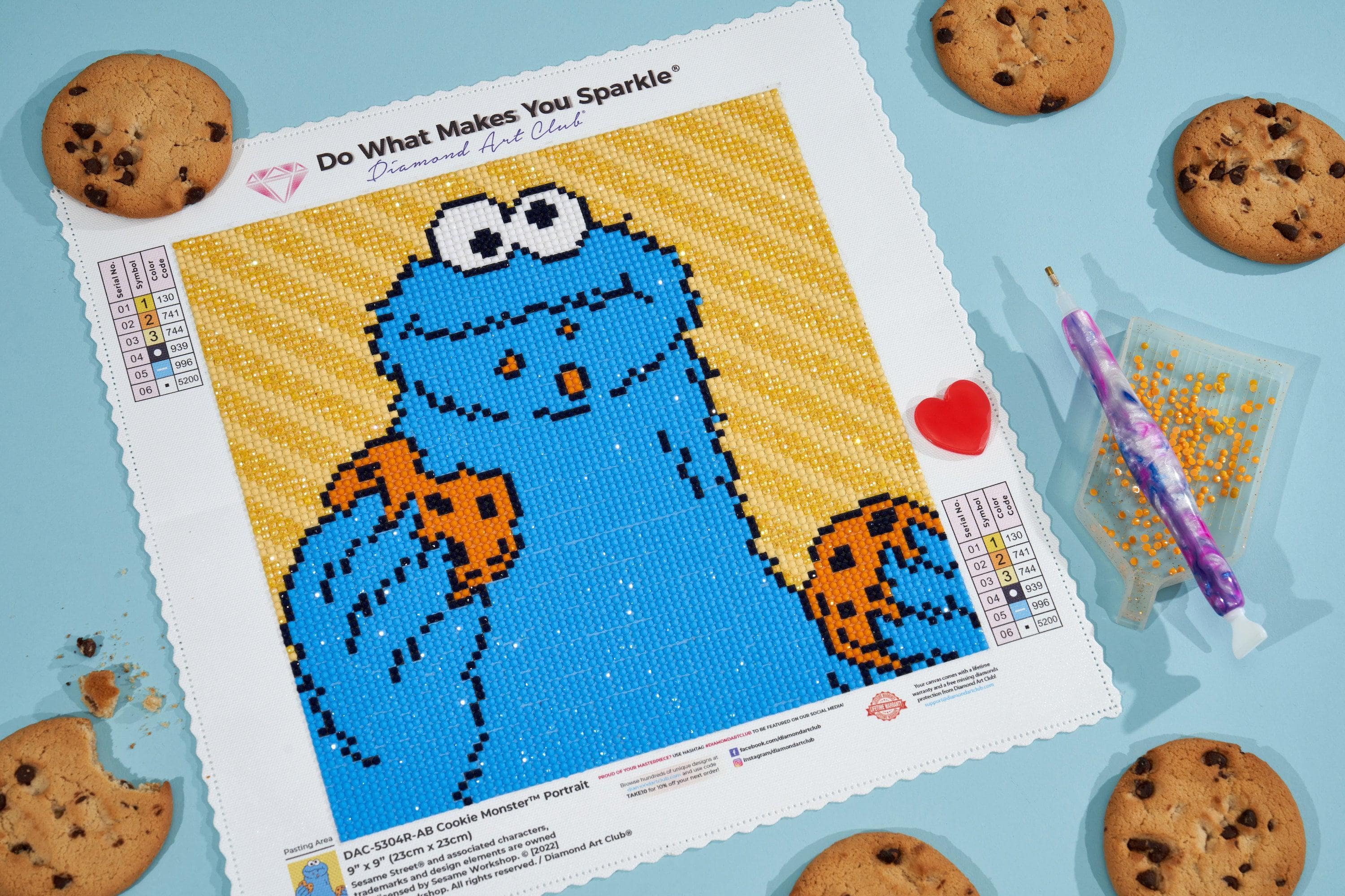 Cookie Monster™ Portrait – Diamond Art Club