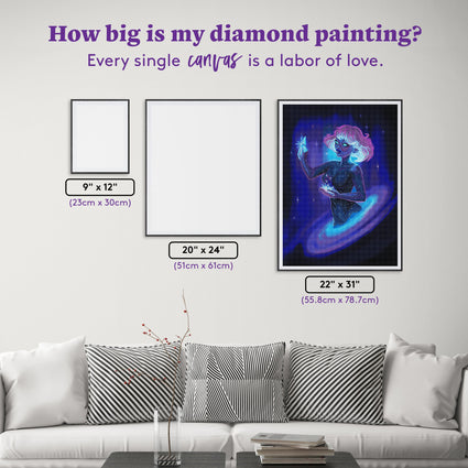 Diamond Painting Cosmic Architect 22" x 31" (55.8cm x 78.7cm) / Square with 47 Colors including 1 AB and 3 Fairy Dust Diamonds / 70,784