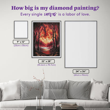 Diamond Painting Cosmic Cinders 22" x 28" (55.6cm x 70.7cm) / Round with 64 Colors including 1 AB and 4 Fairy Dust Diamonds / 51,914