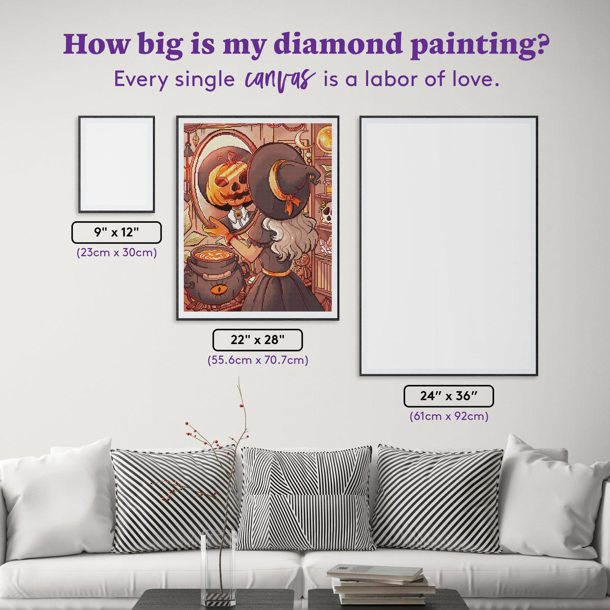 Diamond Painting Cursed 22" x 28" (55.6cm x 70.7cm) / Round With 46 Colors Including 2 ABs and 2 Fairy Dust Diamonds / 51,914