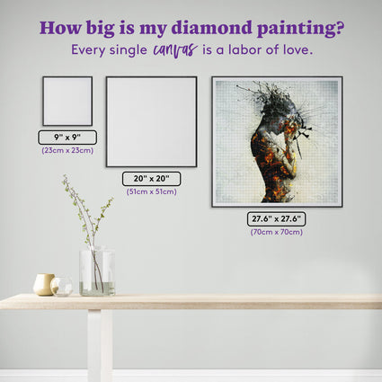 Diamond Painting Deliberation 27.6" x 27.6″ (70cm x 70cm) / Square with 37 Colors including 2 ABs / 76,729