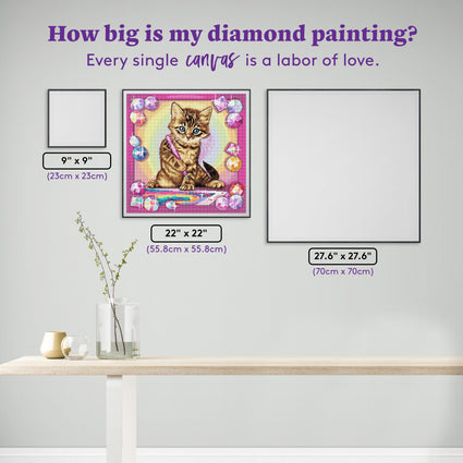 Diamond Painting Diamonds are a Girl's Best Friend 22" x 22" (55.8cm x 55.8cm) / Square with 74 Colors including 2 ABs and 4 Fairy Dust Diamonds / 50,176