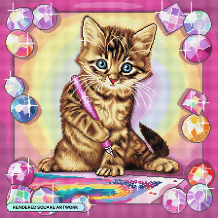 Diamond Painting Diamonds are a Girl's Best Friend 22" x 22" (55.8cm x 55.8cm) / Square with 74 Colors including 2 ABs and 4 Fairy Dust Diamonds / 50,176