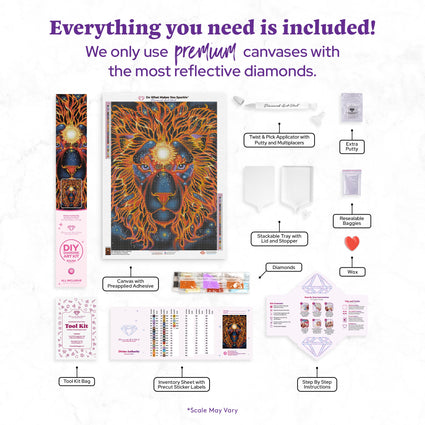 Diamond Painting Divine Authority 20" x 28" (50.6cm x 70.7cm) / Round With 40 Colors Including 3 ABs and 3 Fairy Dust Diamonds / 47,288