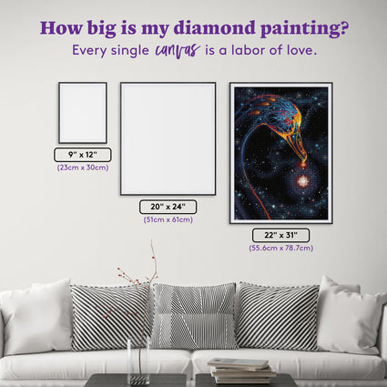 Diamond Painting Divine Grace 22" x 31" (55.6cm x 78.7cm) / Round With 63 Colors Including 3 ABs and 2 Fairy Dust Diamonds / 57,772