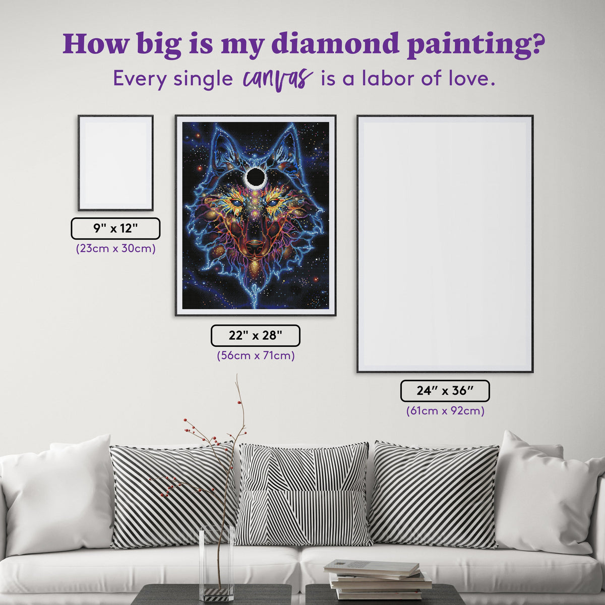 Diamond Painting Divine Instinct 22" x 28″ (56cm x 71cm) / Round With 44 Colors Including 3 ABs / 49,396